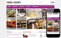 New House Decors Interior web template and mobile website template for free