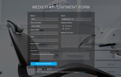 Medico Appointment Form Flat Responsive Widget Template