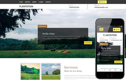 Plantation an Agriculture Category Flat Bootstrap Responsive Web Template
