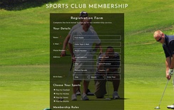 Sports Club Membership Responsive Widget Template