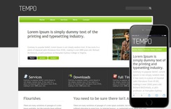 Tempo Free Corporate Website and Mobile Template