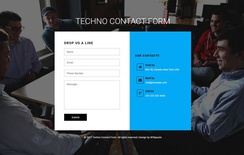 Techno Contact Form Flat Responsive Widget Template