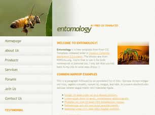 Entomology Free CSS Template