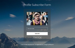 Profile Subscribe Form a Flat Responsive Widget Template