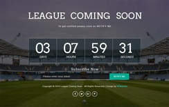League Coming Soon Responsive Widget Template