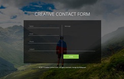 Creative Contact Form Flat Responsive Widget Template