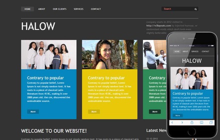 Halow website template and Mobile Template Free