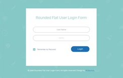Rounded Flat User Login Form Responsive Widget Template