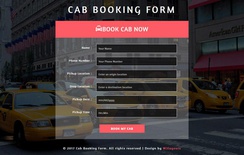 Cab Booking Form a Responsive Widget Template