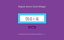 Digital Alarm Clock Responsive Widget Template
