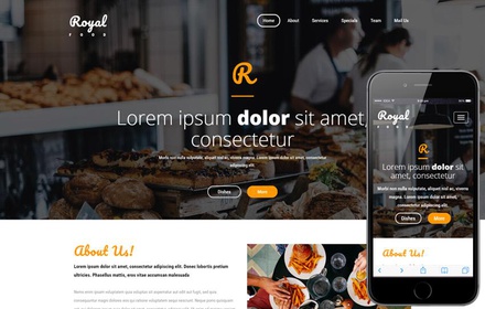 Royal Food a Hotels and Restaurants  Bootstrap Responsive Web Template