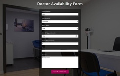 Doctor Availability Form Responsive Widget Template