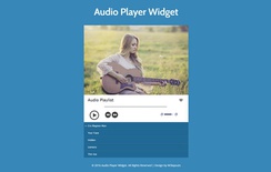 Audio Player Widget Responsive Widget Template