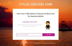 Stylish Subscribe Form Responsive Widget Template