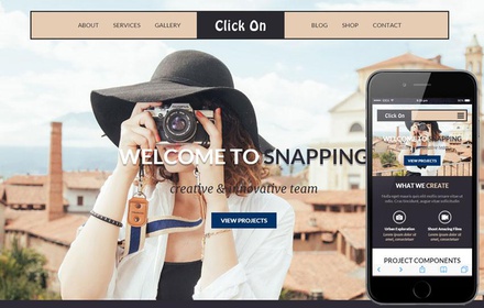 Click On a Photographer Portfolio Flat Bootstrap Responsive Web Template