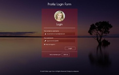 Profile Login Form Flat Responsive widget Template