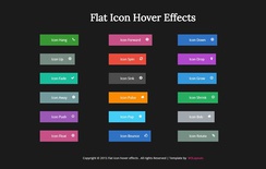 Flat Icon Hover Effects Responsive Widget Template