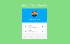 Stylish Deco Profile Widget Responsive Template