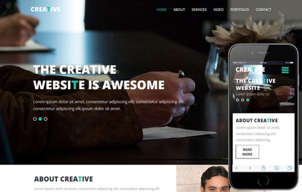 Creative a Corporate Multipurpose Flat Bootstrap Responsive web template