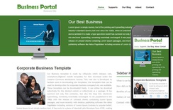 Business portal website template and Mobile Template for Free