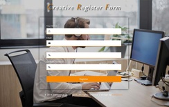 Creative Register Form Responsive Widget Template