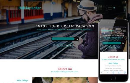 Holidaymaker a Travel Category Bootstrap Responsive Web Template