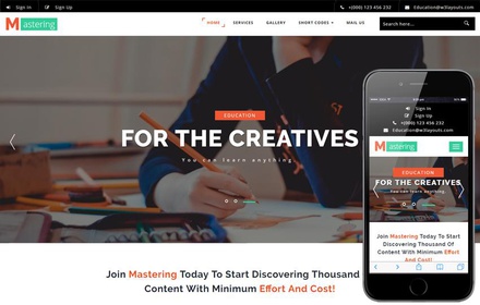 Mastering an Education Category Bootstrap Responsive Web Template