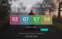 Website Coming Soon a Flat Responsive Widget Template