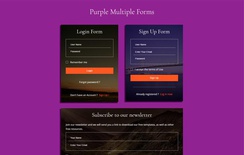 Purple Multiple Forms Flat Responsive Widget Template