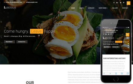 Luscious Restaurants Category Bootstrap Responsive Web Template