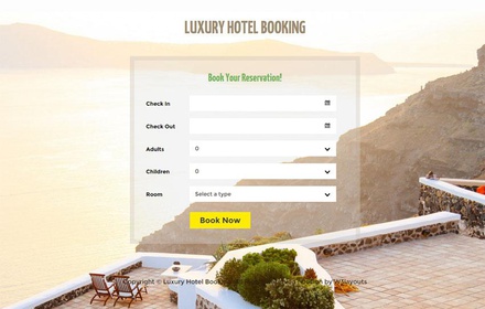Luxury Hotel Booking Responsive Widget Template