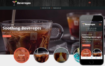 Beverages Restaurant Category Bootstrap Responsive Web Template