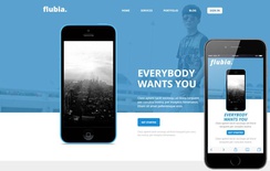 Flubia a Mobile App based Flat Bootstrap Responsive web template