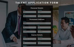 Talent Application Form a Flat Responsive Widget Template