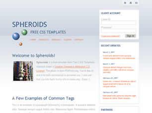Spheroids Free CSS Template