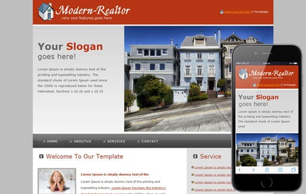 Free Modern Realtor website and mobile website for real estates agents