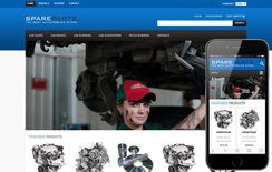 Spare Parts Automobile Mobile Website Template