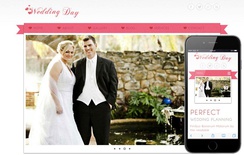 Wedding Day a wedding planner Mobile Website Template