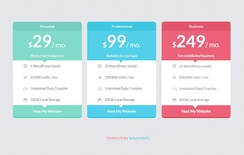 Flat Pricing Tables Widget Template