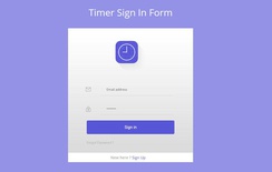 Timer Signin Form Flat Responsive Widget Template