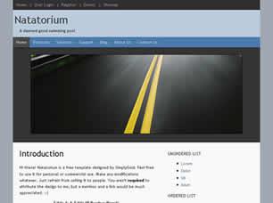 Natatorium Free CSS Template