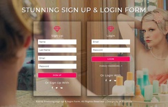 Stunning Signup and Login Form Flat Responsive Widget Template