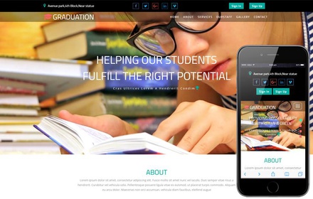 Graduation an Education Category Bootstrap Responsive Web Template