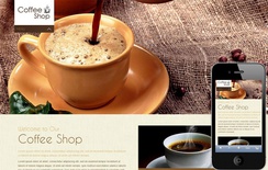 Coffee Shop Mobile Website Template