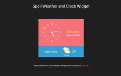 Spell Weather and clock Responsive Widget Template