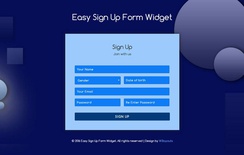 Easy Sign Up Form Widget Flat Responsive Widget Template