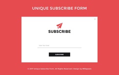 Unique Subscribe Form a Flat Responsive Widget Template