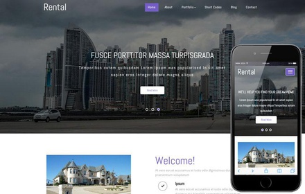 Rental a Real Estate Category Responsive Web Template
