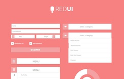 Red UI Kit a Flat Bootstrap Responsive Web Template
