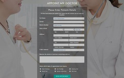 Appoint My Doctor a Flat Responsive Widget Template